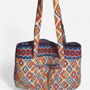 Colorful Geometric Patterned Tote Bag